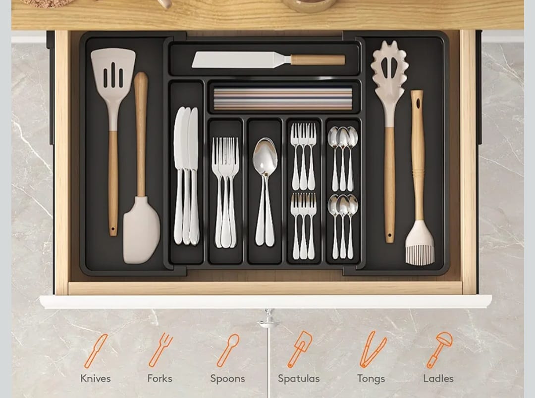 منظم ادوات مائده قابل للتوسيع