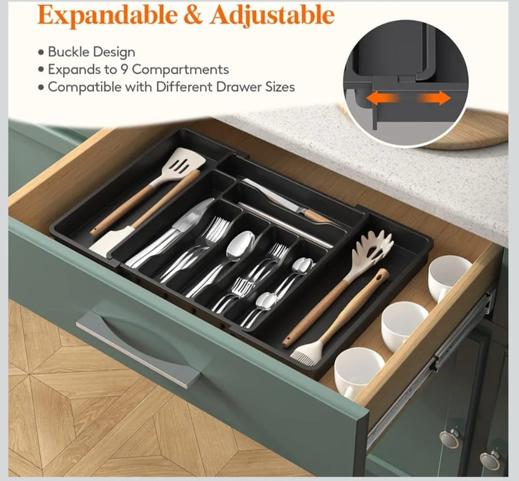 منظم ادوات مائده قابل للتوسيع